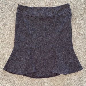Charlotte Russe Brown Tweed Trumpet Skirt L